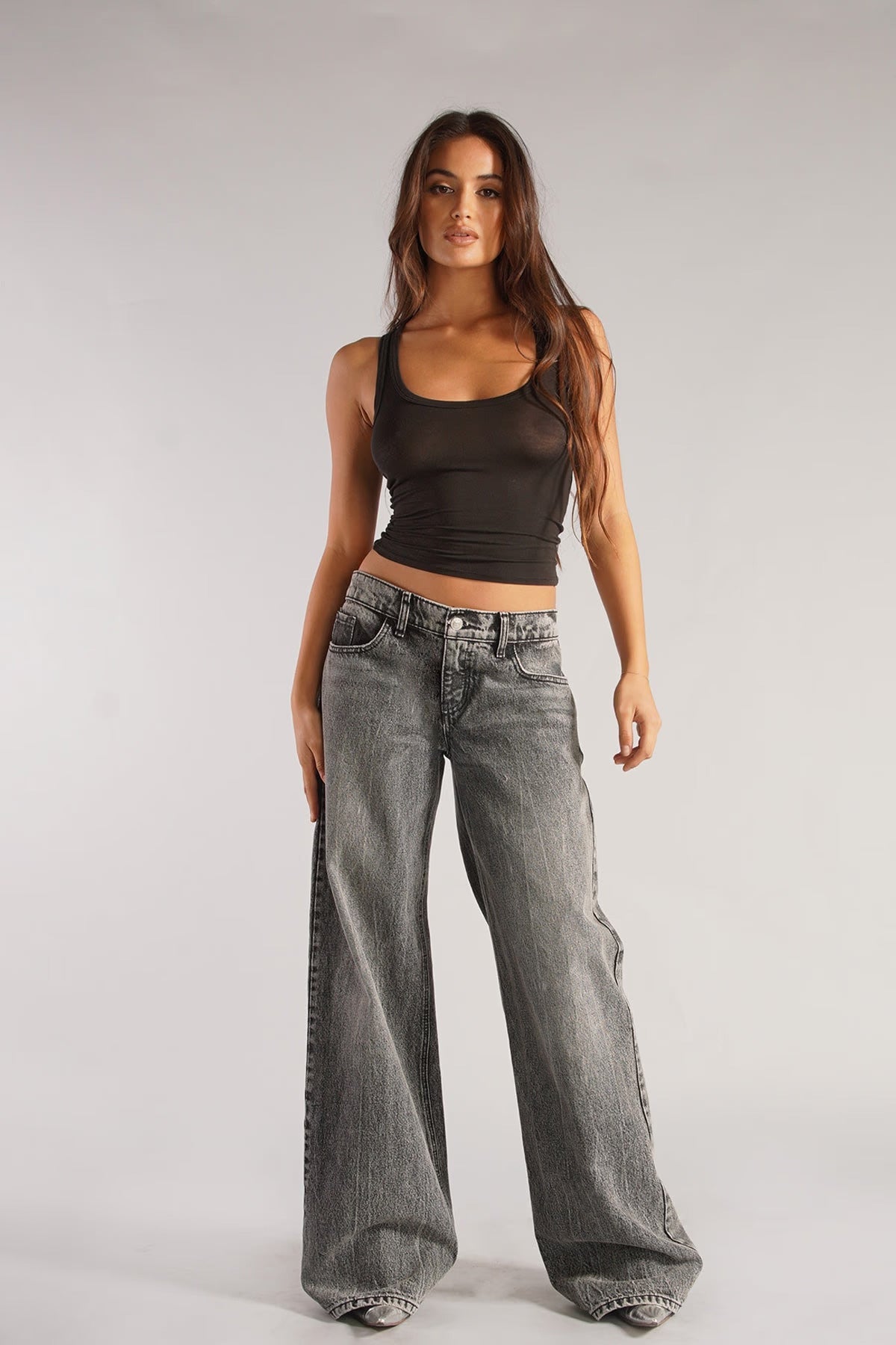 Black Low Rise Jeans