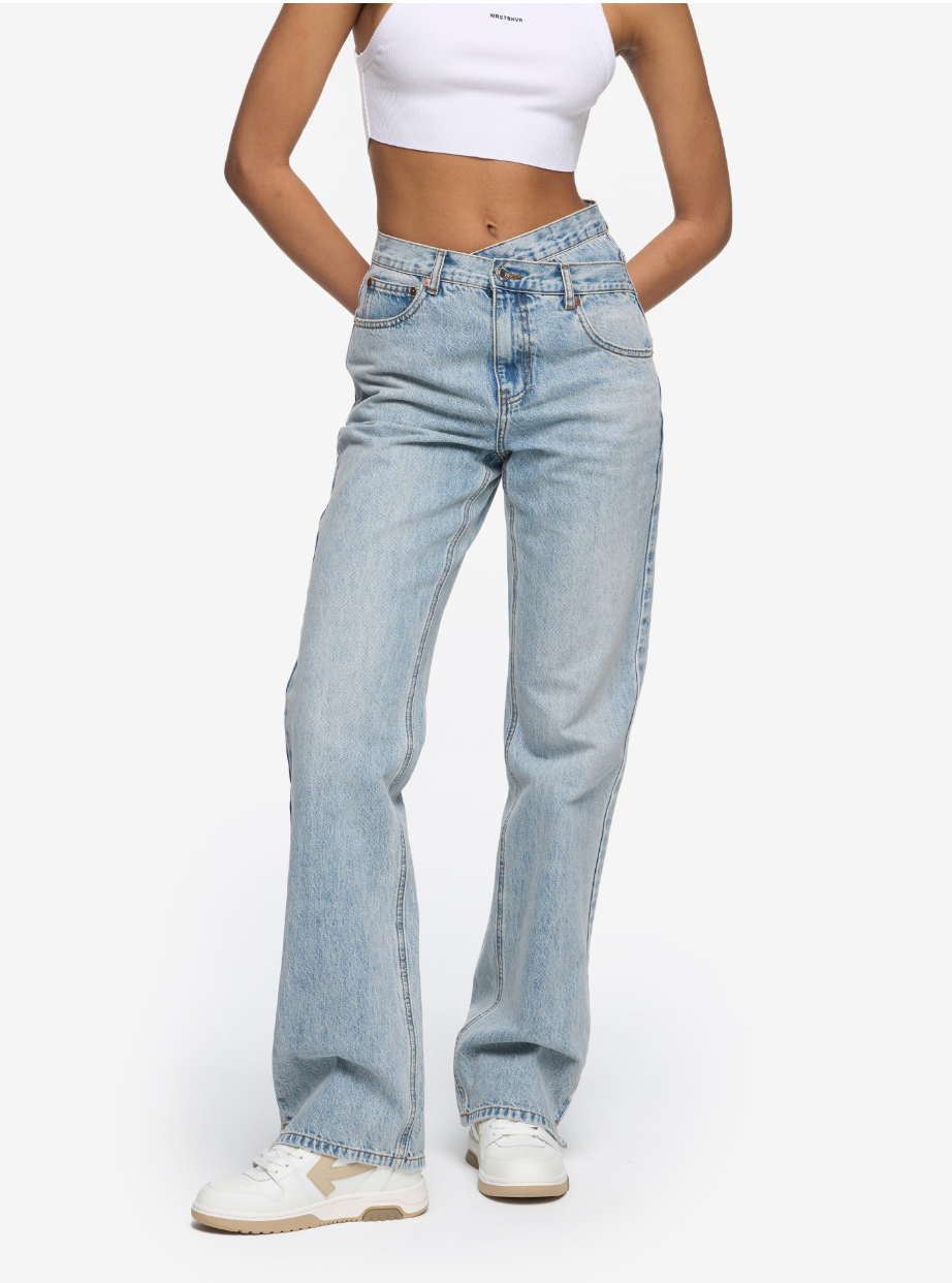 Asymmetrical Waist Jeans