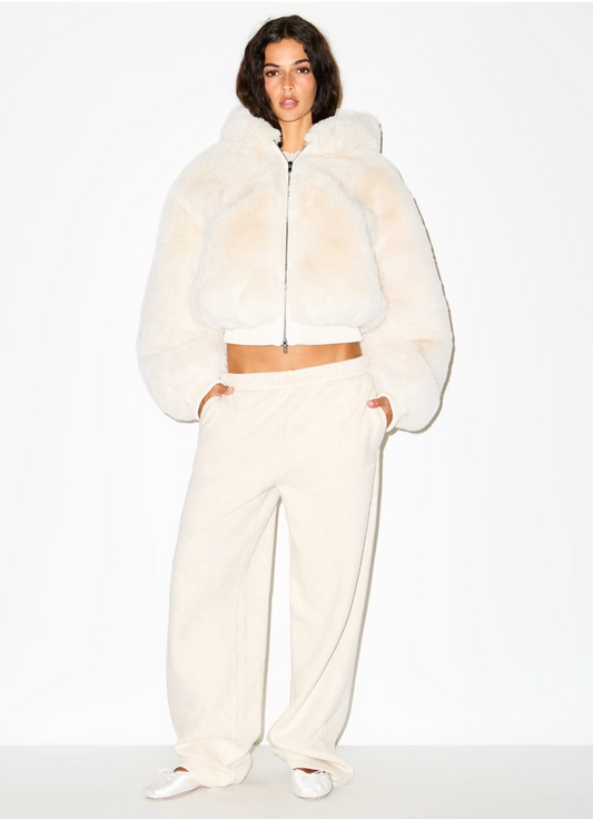 Snow Fur Zip Jacket